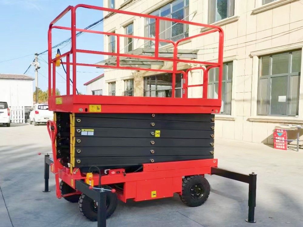 自行走剪叉式液壓維修平臺、登高車、升降機廠家品牌