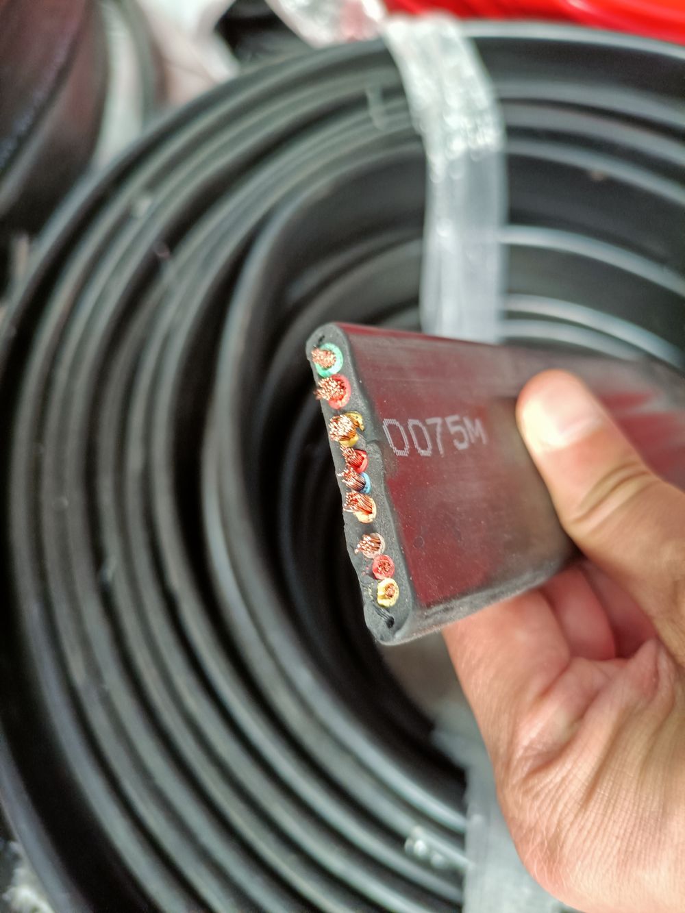 起重機動力電纜線、多股多芯扁形/圓形橡膠護套電纜線