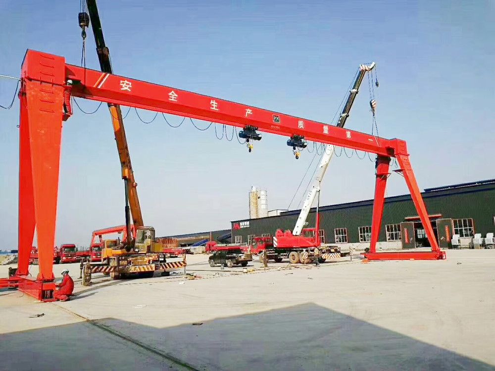 河南焦作龍門吊、龍門天車、吊機-MHE型電動葫蘆單梁門式起重機