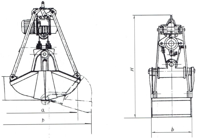 U型電動(dòng)馬達(dá)抓斗、馬達(dá)抓斗型號(hào)、規(guī)格、參數(shù)、價(jià)格