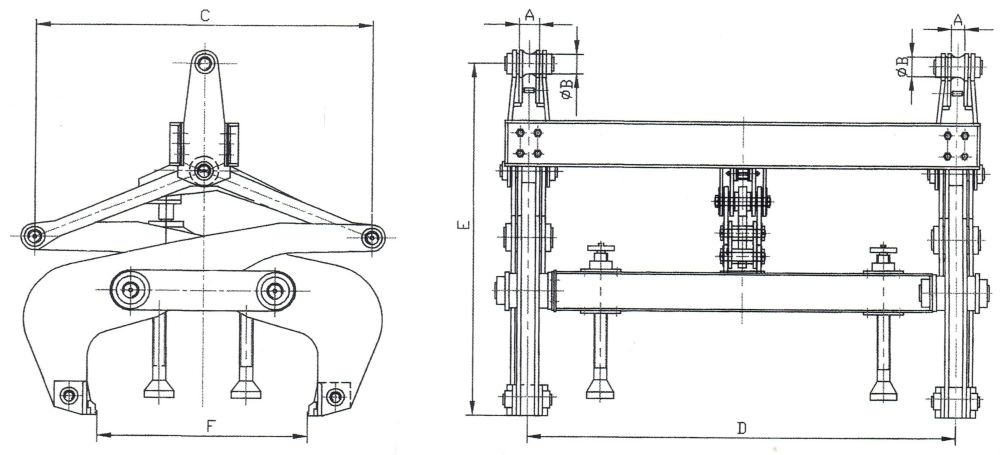 雙吊耳自動(dòng)開(kāi)閉板坯夾鉗