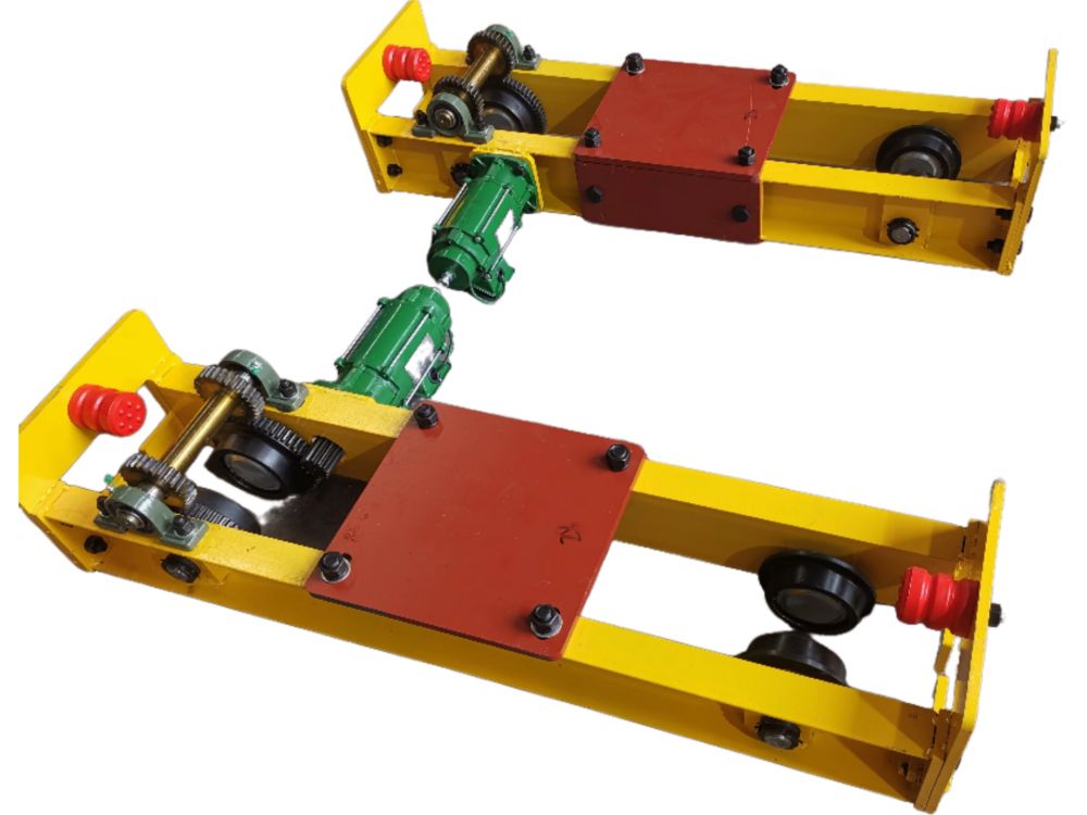 起重機(jī)大車運行機(jī)構(gòu)、懸掛起重機(jī)端梁、電機(jī)車輪組