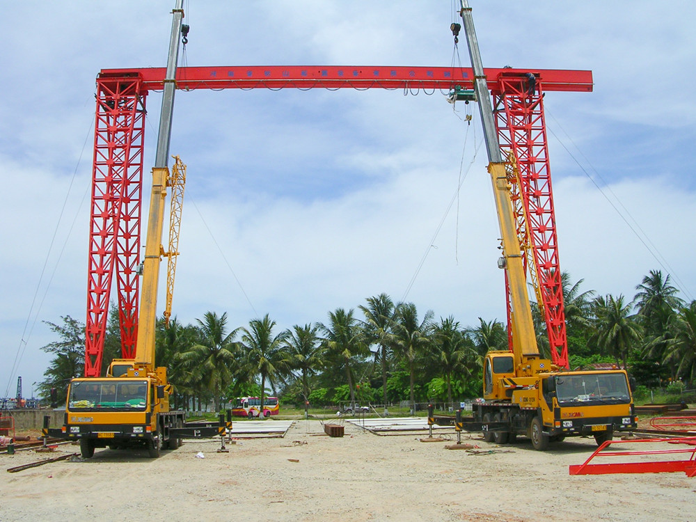 廣州龍門吊、MH型電動葫蘆單梁門市起重機廠家直銷