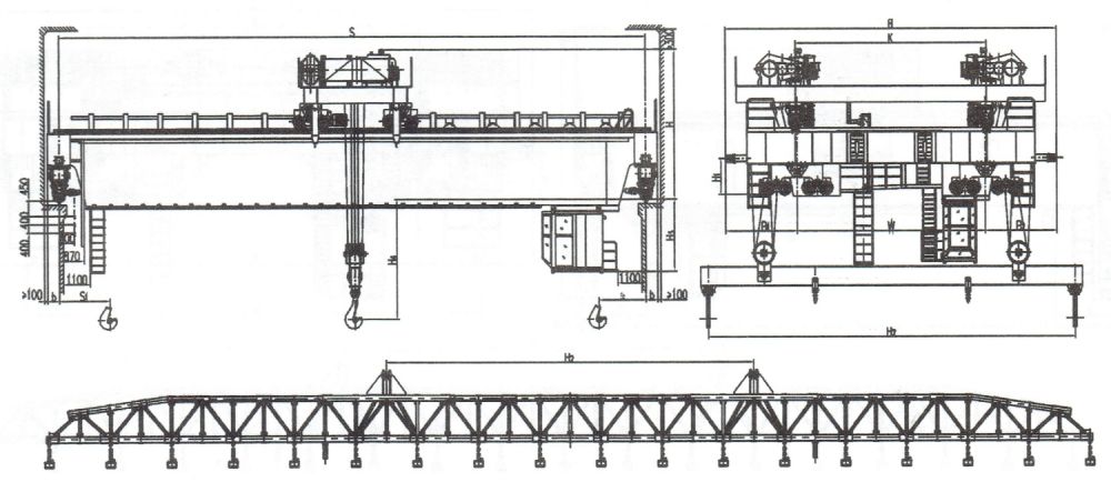 超長電磁掛梁橋式起重機(jī)外形機(jī)構(gòu)尺寸圖.jpg