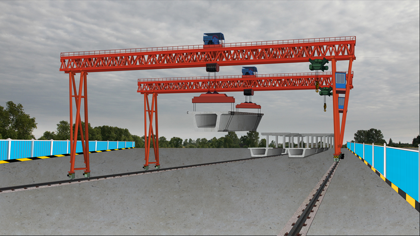 門式起重機(jī)施工現(xiàn)場